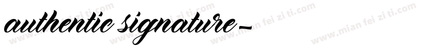 authentic signature字体转换